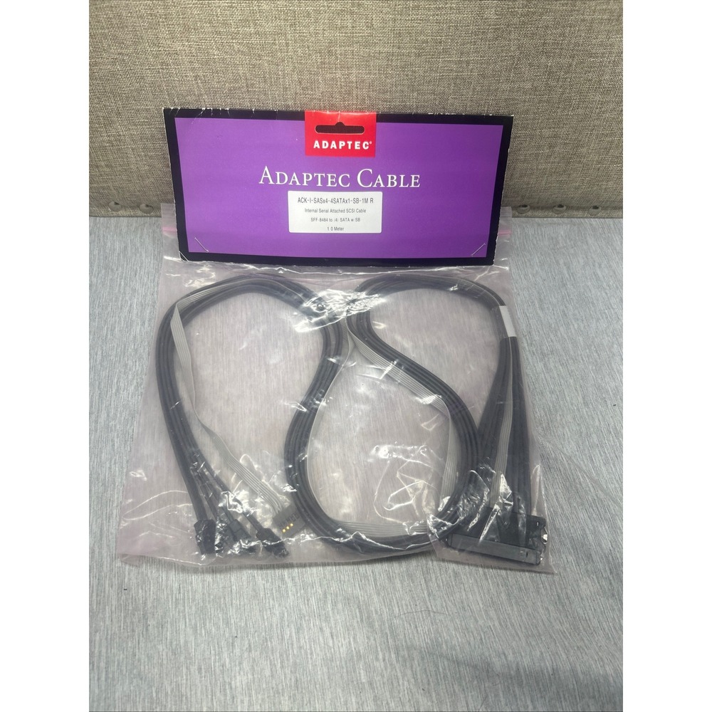 Adaptec ACK-I-SASx4-4SATAx1-SB-1M R Internal SAS to 4 SATA Cable 1.0M SFF-8484